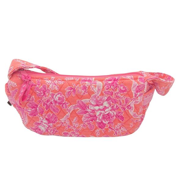 Vera Bradley Women's Coral Pink Quilted Hope Toile Retired Print Shoulder Bag - Picture 1 of 16